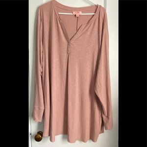 NWT EVRI Long Sleeve Pullover Tee- 4X